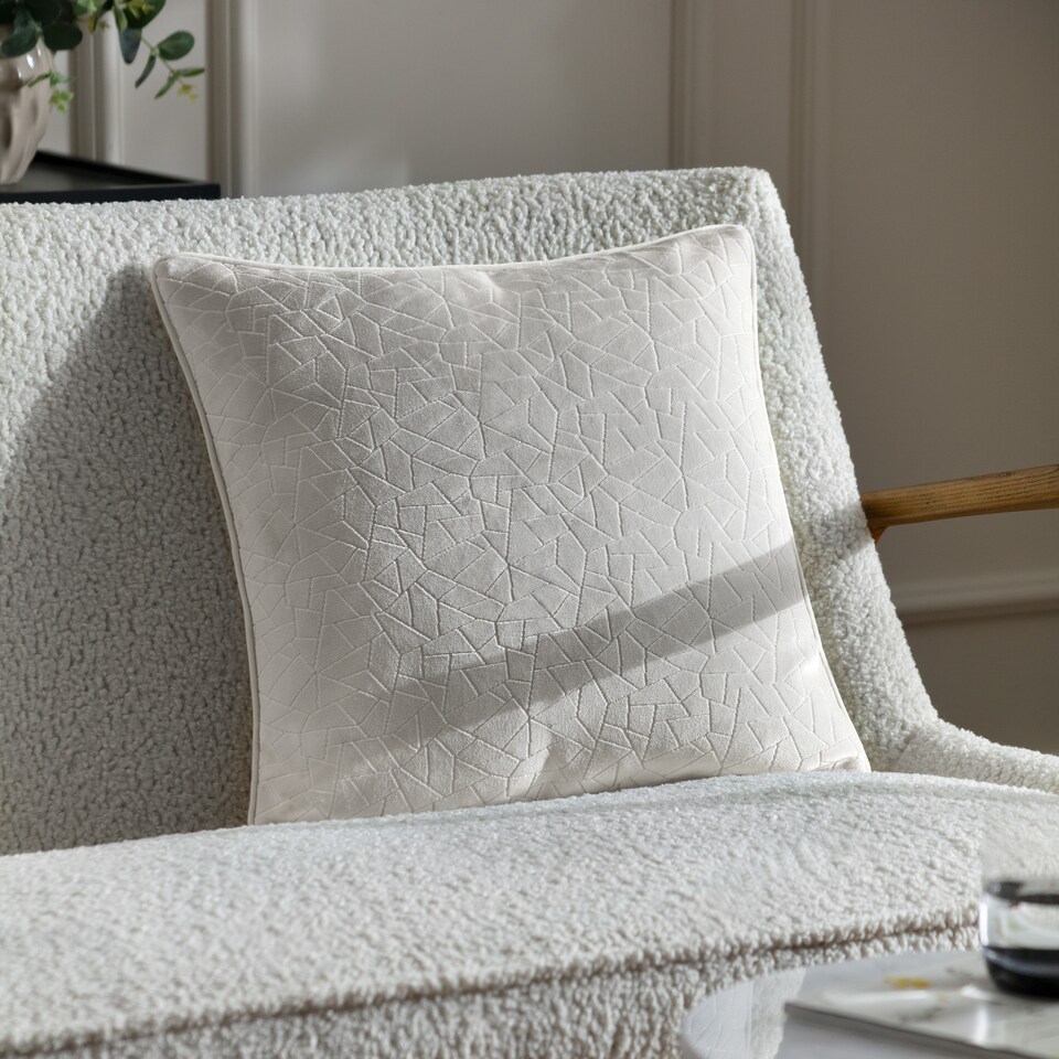 image 1 of Hoem Malans Cut Velvet Piped Cushion