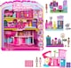 image 1 of Barbie Mini Barbie Land DreamHouse & 3 Playsets with 4 1.5-Inch Dolls, Doll House Furniture & Accessories, Includes Pet Boutique, Hair Salon, & SuperMarket, JGL31