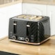 image 2 of HOMCOM Toaster with 4 Slot, 7 Browning Levels, 1600W, Black Honeycomb Black