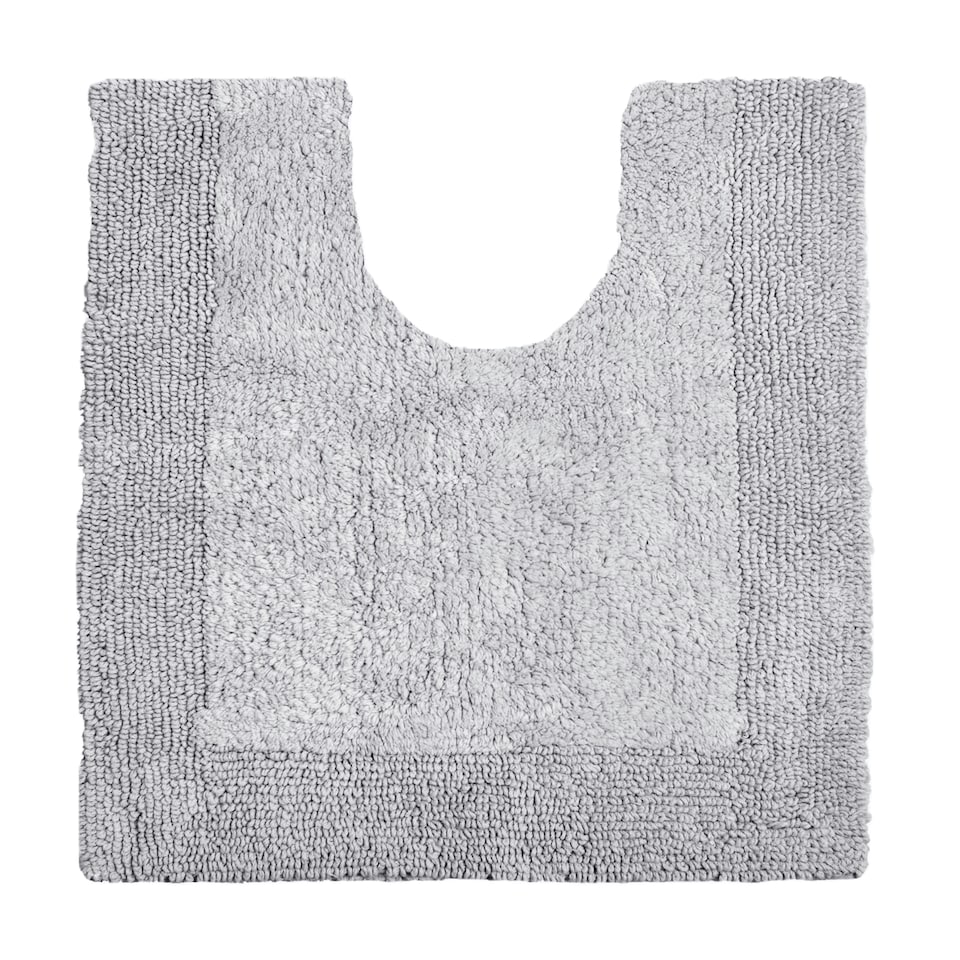 image 1 of Heavyweight Reversible Pedestal Toilet Mat - Charcoal Grey