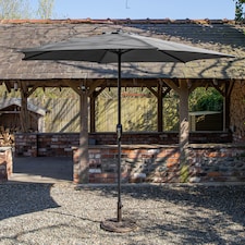 Samuel Alexander 2.7m Havana Garden Patio Parasol with Crank Handle in Grey | Grey | Grey