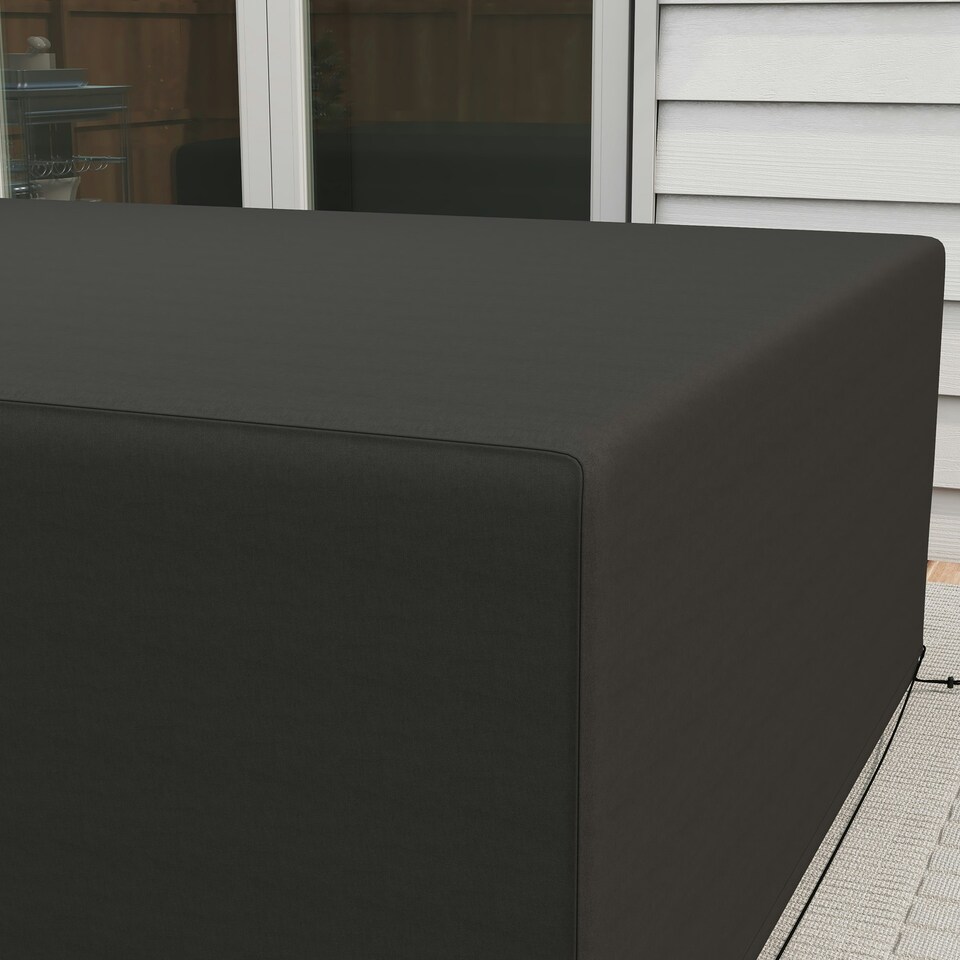 image 1 of Outsunny UV Rain Protective Cover or Garden Wicker Rattan Black Black | Black