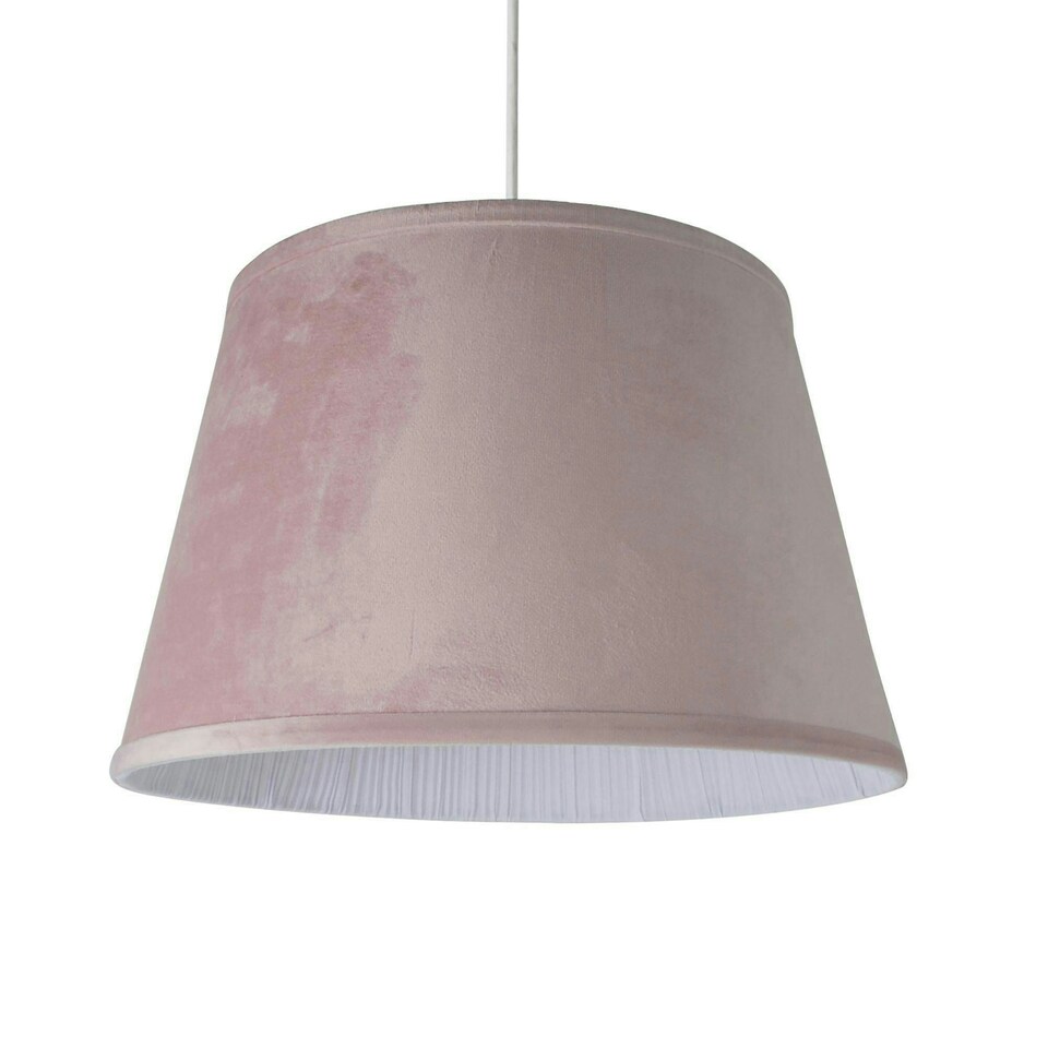 image 1 of Vella Blush Pink Velveteen 40cm Light Shade Pink | Blush Pink