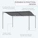 image 4 of Outsunny 4 x 3M Wall Mounted Awning Free Stand Canopy Shade Porch Pergola Cream
