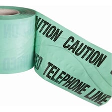 Pegdev High Visibility Underground Detectable Warning Tape Telephone 150mm x 22m