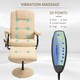 image 3 of HOMCOM Massage Recliner Chair Cushioned Ottoman 10 Point Vibration Cream