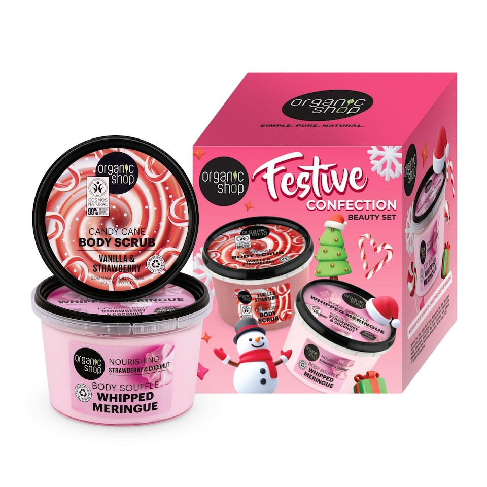 image 1 of Organic Shop Festive Confection Beauty Set 250ml/250ml