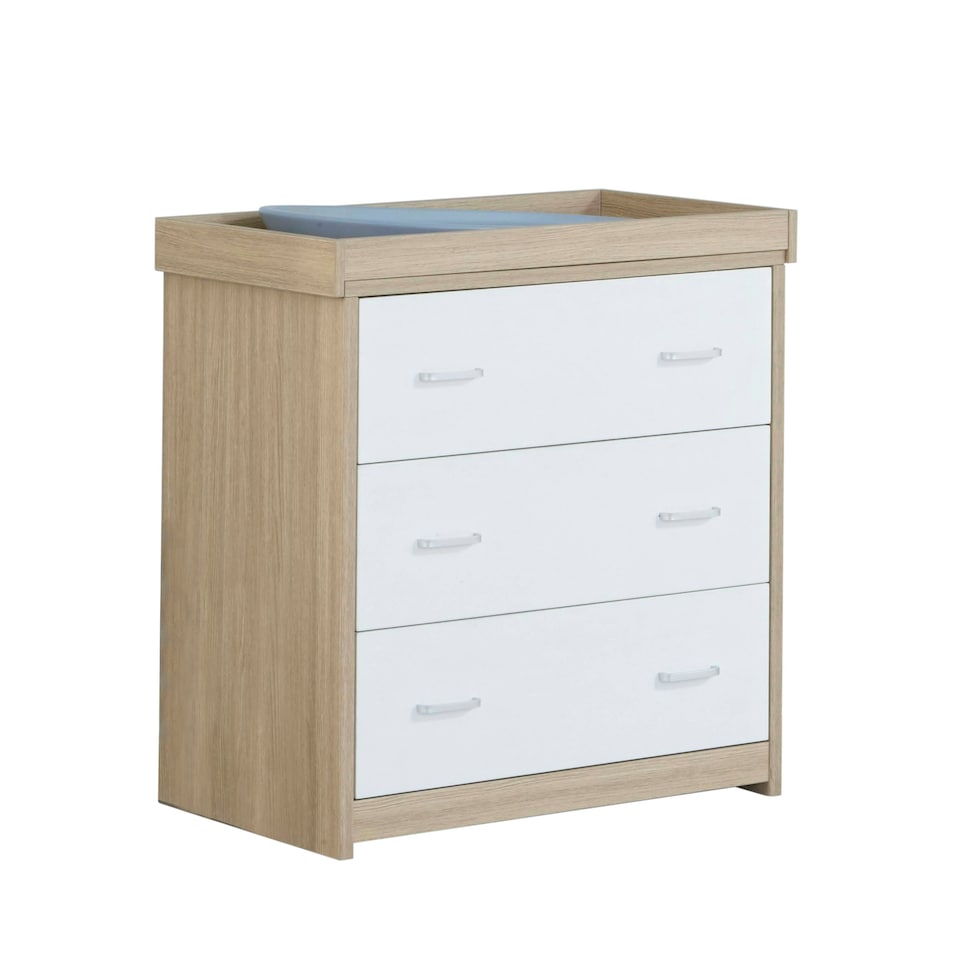 image 1 of Babymore Luno Veni Chest Changer - White Oak