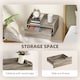 image 5 of HOMCOM Floating Nightstands Set of 2, Nightstand with Drawer | Grey | Natural wood | 40W x 30D x 19.5H cm