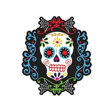 Amscan Day Of The Dead Halloween Cut Out - Multicoloured - One Size