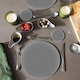 image 7 of Harbour Housewares 12pc Round Glass Placemats & Round Coasters Set - 30cm - Grey | Grey | Grey