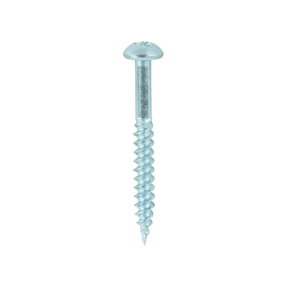 image 1 of Timco - Twin-Threaded Woodscrews - PZ - Round - Zinc (Size 8 x 1 1/2 - 200 Pieces)