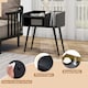 image 4 of COSTWAY Modern Nightstand 2-Tier Bedside Table Black Black