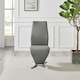 image 3 of Furniturebox 2x Willow Elephant Grey Faux Leather Chrome 'Z' Dining Chairs