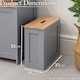 image 3 of Christow Bathroom Tidy Box Grey Bamboo Toilet Roll Cleaning Bottle Storage Unit