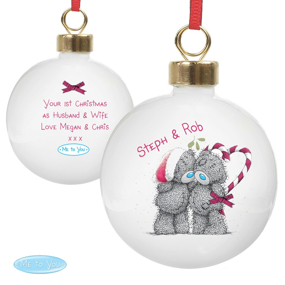 image 1 of Personalised Me To You Couple Christmas Bauble