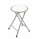 image 1 of White Padded Folding Breakfast Kitchen Bar Stool Seat | White