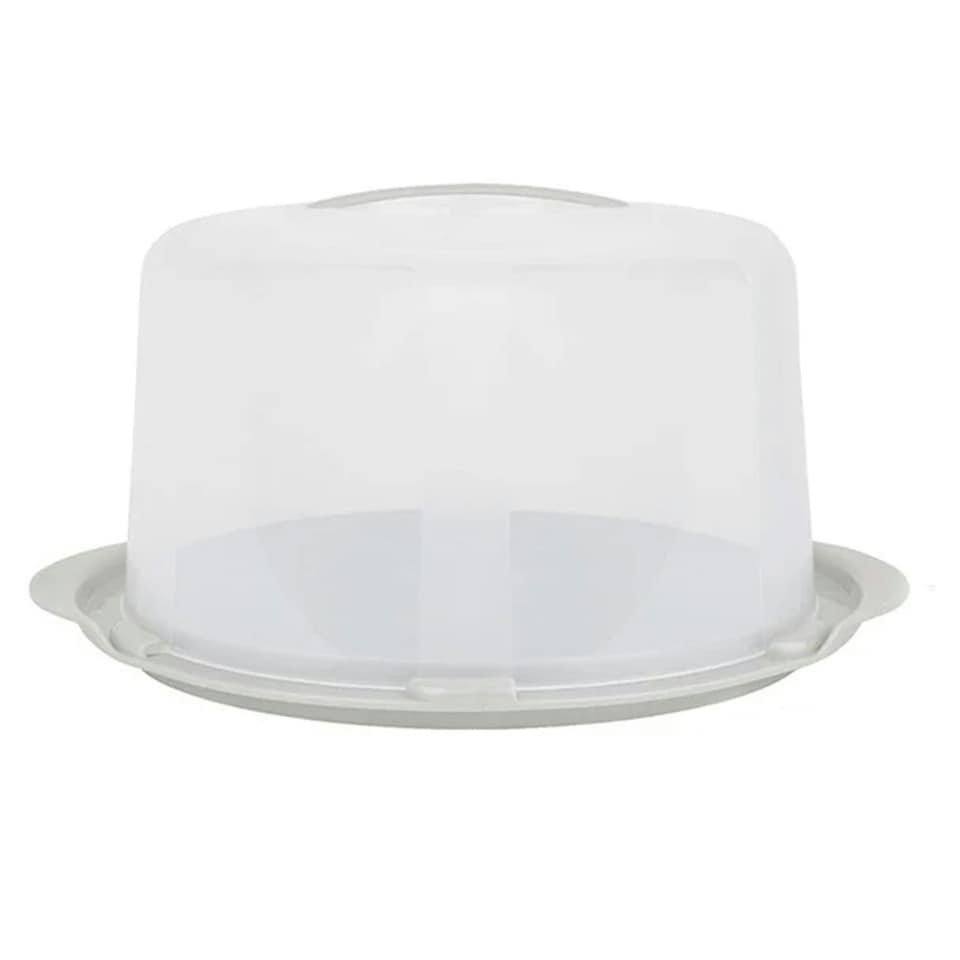 image 1 of Deep Cake Clear Plastic Storage Containers With Handles & Lids For Cakes and Desserts