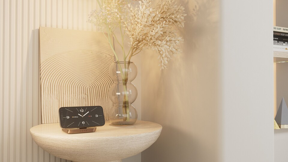 image 1 of Zens Nightstand Magnetic Wireless Charger (incl. Wall Charger) - copper