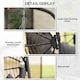 image 7 of Outsunny Outdoor Swing Chair with Thick Padded Cushion, Patio Hanging Chair with Metal Stand, Foldable Basket Egg Chair with Cup Holder, Rope Structure, for Indoor and Outdoor, Grey | Grey