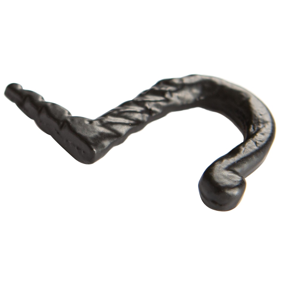 image 1 of Hammer & Tongs Twisted Nail Hook - W5mm x H40mm - Black