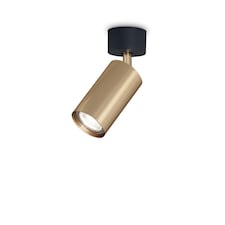 Dynamite Indoor 1 Light Spotlight Ceiling Lamp Brass Satin, GU10