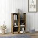 image 6 of HOMCOM 6-Cube Bookshelf, Display Shelving Unit for Home Office, Rustic Brown