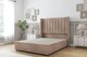 image 1 of Sloomy Falcon Mink Naples Divan Bed Base No Drawers With 54 Inch Wingback Headboard | Brown | Mink | Single | 1