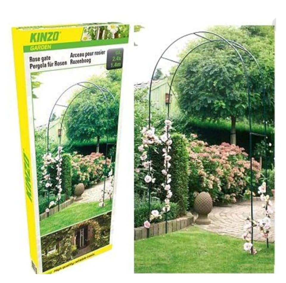 image 1 of Metal Garden Arch Archway Ornament Climbing Plants Rose Patio Gateway Sturdy UK