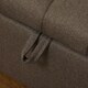 image 8 of HOMCOM Storage Ottoman Bench, Linen Fabric Footstool with Steel Legs Brown | Black