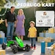 image 3 of AIYAPLAY Pedal Go-Kart for Kids with Silent EVA Wheels, Metal Frame, Green