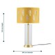 image 8 of Aura - Satin Brass Table Lamp with Ochre Fern Cut Out Silver Shade Bronze | Yellow