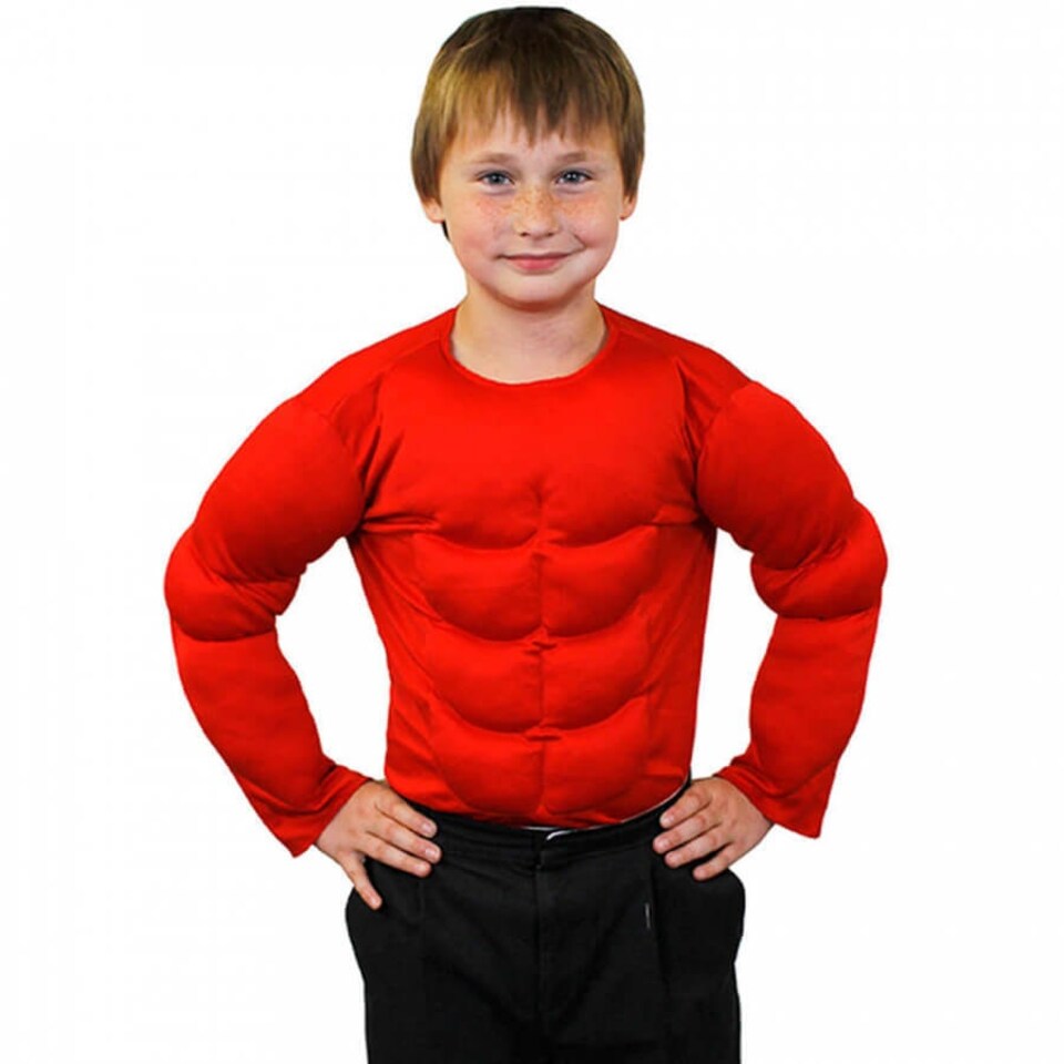 image 1 of Childs Red Muscle Chest Red | M