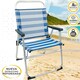 image 3 of Beach Chair Aktive Blue White 48 x 88 x 50 cm Aluminium Foldable (4 Units) N/A