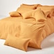 image 5 of Homescapes Mustard Yellow Egyptian Cotton Oxford Pillowcase 200 TC - King Size | Yellow | King