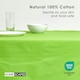 image 2 of Homescapes Lime Green Tablecloth - 178 x 300 cm | Green