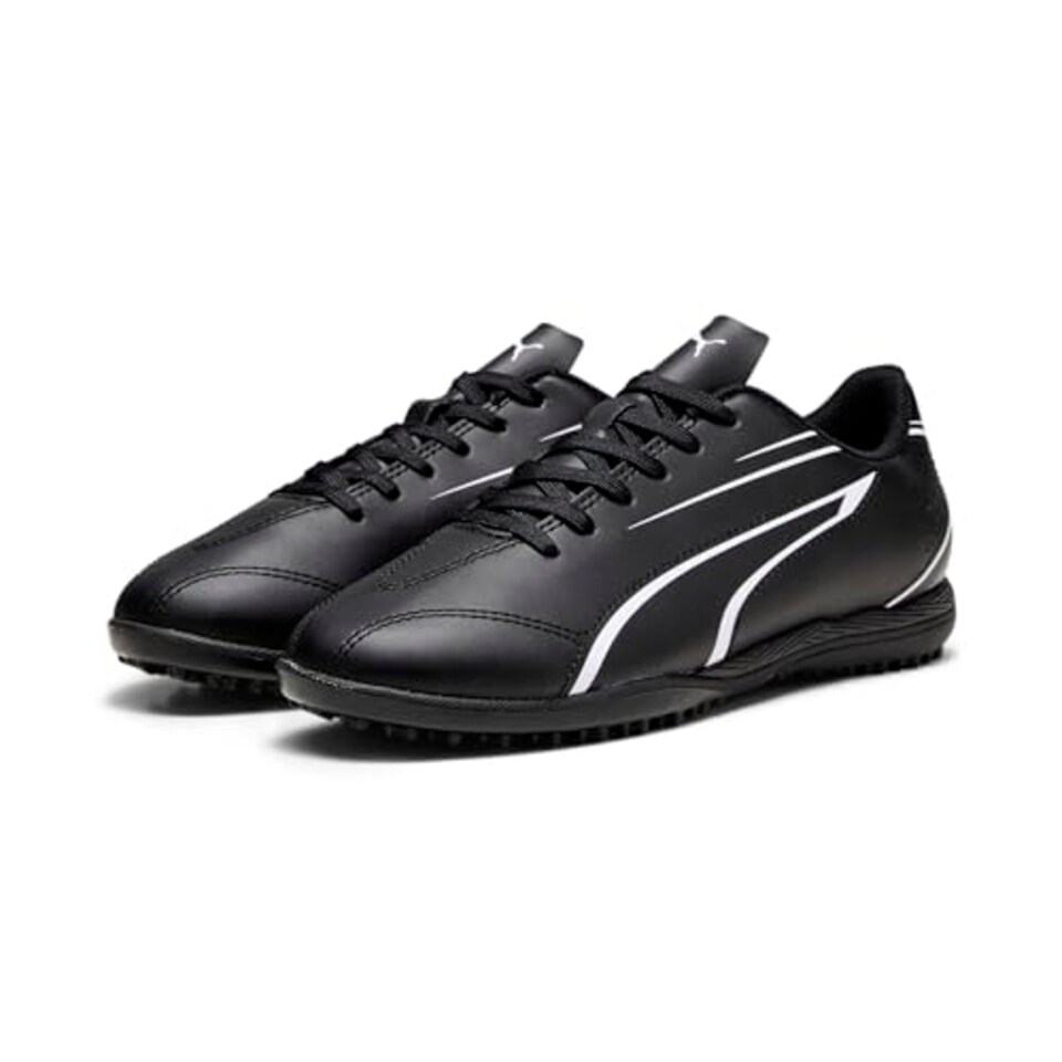 image 1 of Puma Unisex Youth Vitoria Tt Jr Soccer Shoes, Black- White, 11 UK