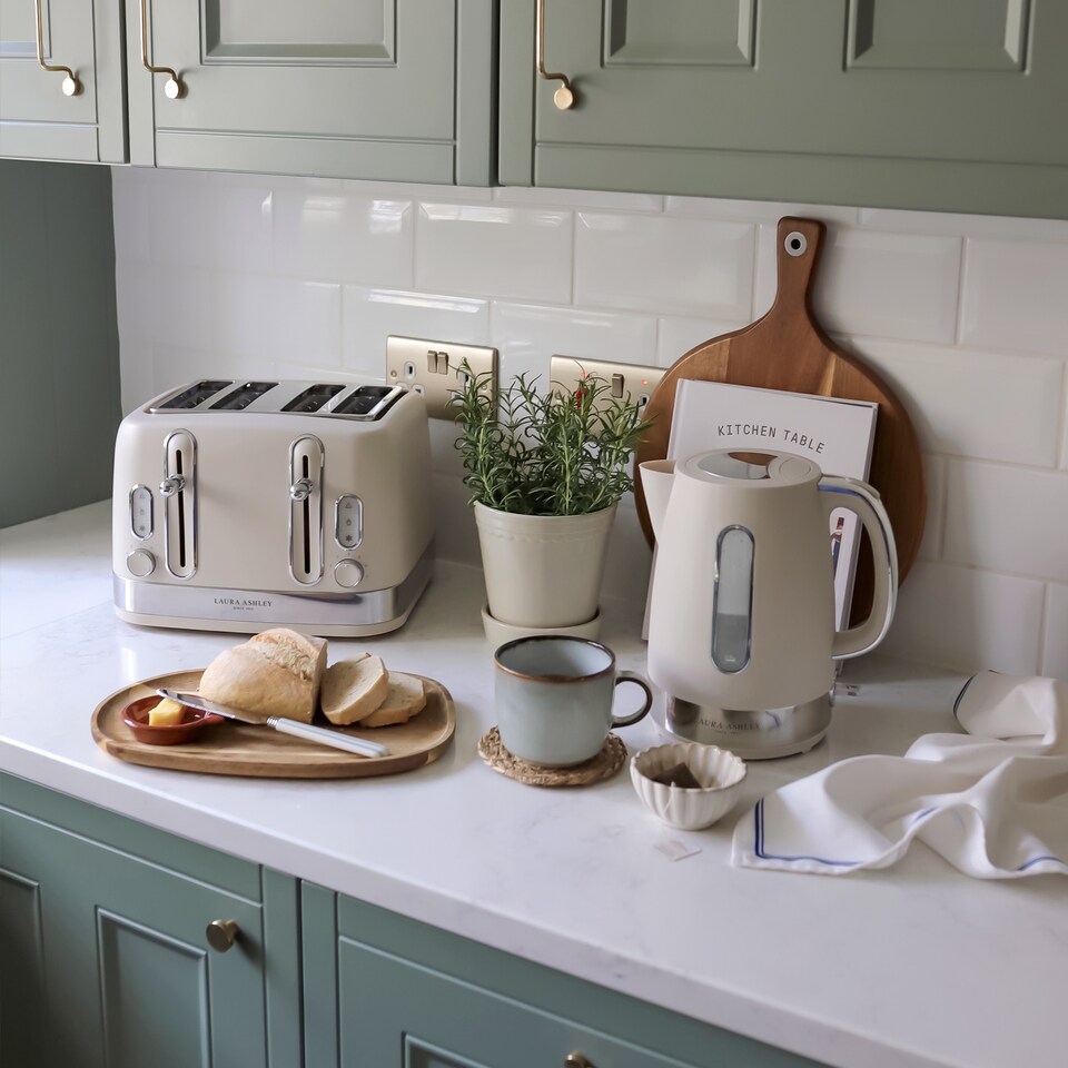 image 1 of Laura Ashley - Dove Grey 4 Slice Toaster - 7 Browning Levels - 1850W