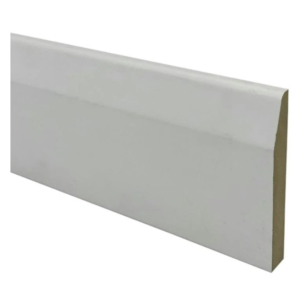image 1 of PACK OF 5 (Total 5 Units) - 18mm x 68mm White Primed MDF Chamfered & Rounded Architrave - 2700mm Length