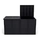 image 10 of XXL 750L Garden Storage Box, Black - 155x66x80 cm, Double Lid, Weatherproof