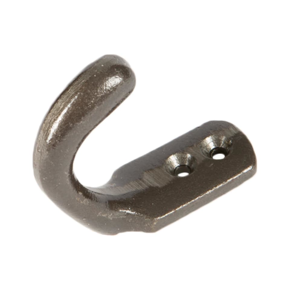 image 1 of Hammer & Tongs Single Coat Hook - W20mm x H55mm - Raw | Grey | Raw | One Size