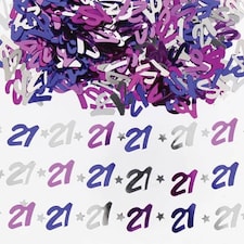 21st Birthday Pink Table Confetti - 14 Grams