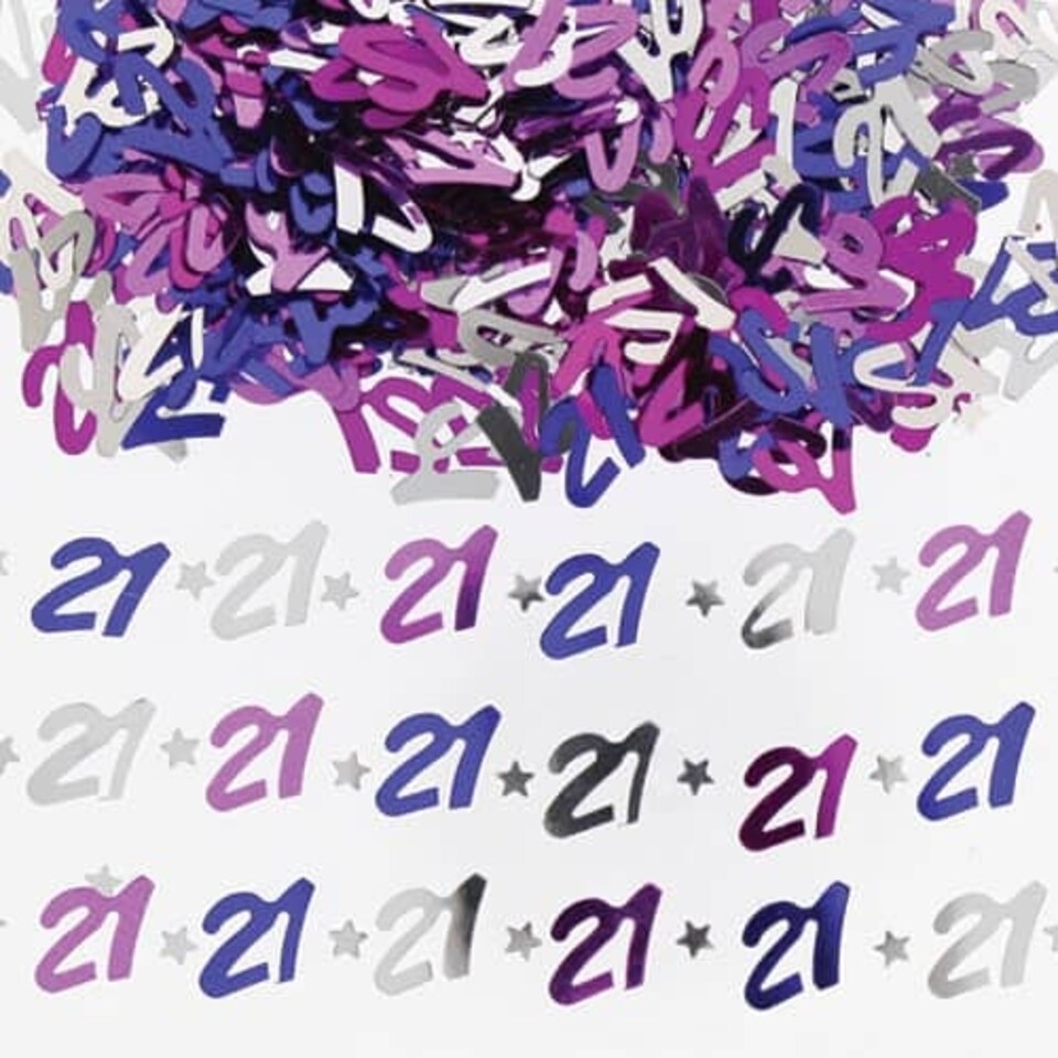 21st Birthday Pink Table Confetti - 14 Grams