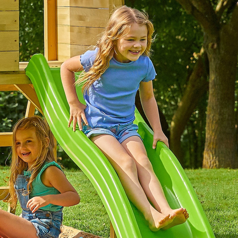 image 1 of TP Treehouse Wooden Play Tower with Wavy Slide & Bluey Quadpod - FSC® certified