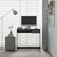 image 6 of HOMCOM Compact Computer Table w/ Keyboard Tray Drawer Study Office Work, Grey