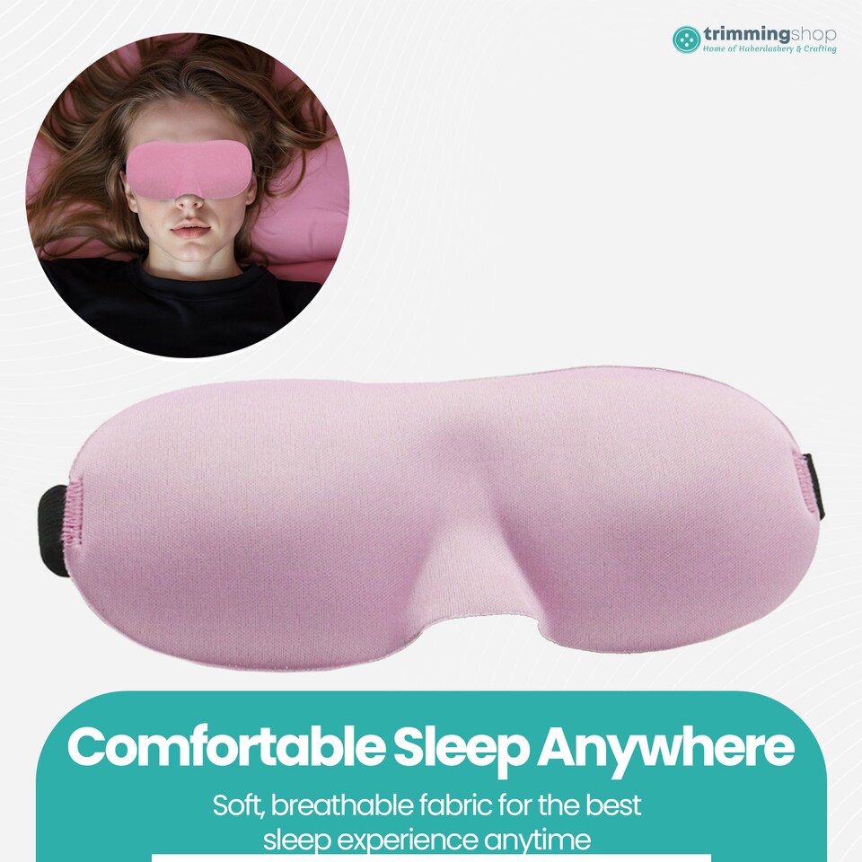 image 1 of 3D Sleep Eye Mask with Adjustable Strap Luxury Blindfold Sleep Mask