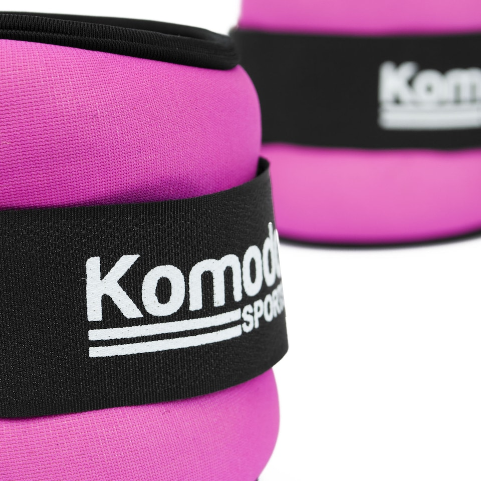 image 1 of Komodo Pink Neoprene Ankle Weights - 1kg (2 x 0.5kg)