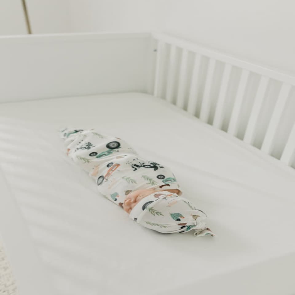 image 1 of Copper Pearl Knitted Swaddle Blanket Jo