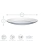 image 3 of Duralex Lys Glass Dinner Plates - Tempered, Heat Resistant - 235mm - Pack of 6 Clear