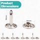 image 2 of 10mmx18mm Double Cap Rivets, Extra Long Metal Studs for DIY- 50pcs